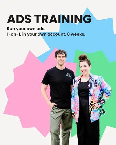 Hedgehog Ads Training ad: run your own ads, 1-on-1, in your own account, 8 weeks